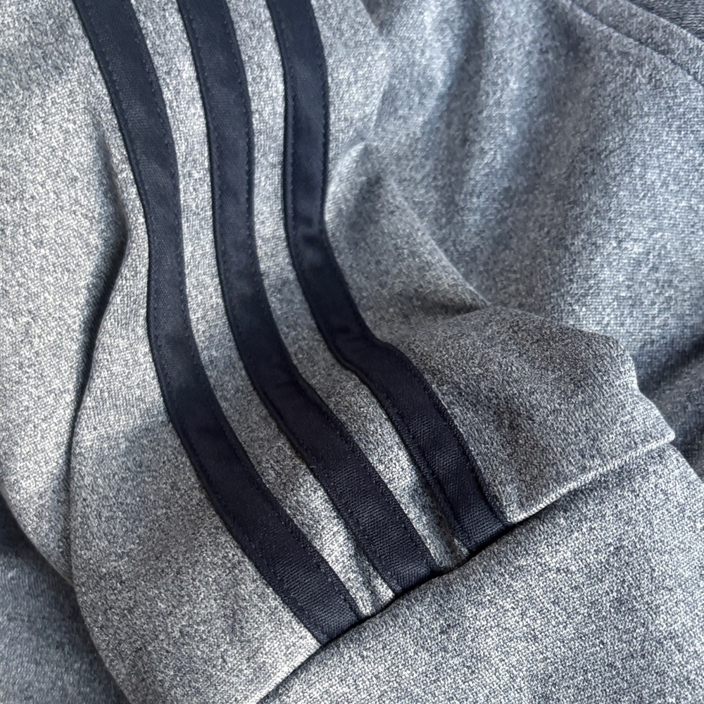 Adidas Gray Full-Zip Jacket with navy stripes - Picture 6 of 6